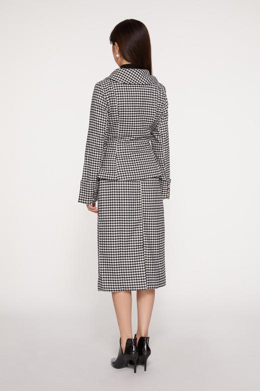 ELLA JADE 复古黑白千鸟格西装裙套装 9801 商品图2