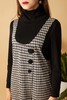 amadella 黑色格纹设计感拼接连衣裙 10555 商品缩略图3