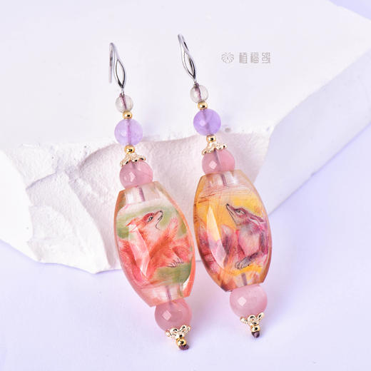 【祥瑞】九尾狐鼻烟壶耳钩  ZX2212011 商品图1