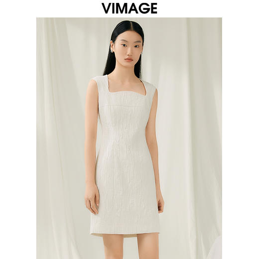 VIMAGE纬漫纪春季新款简约大方连衣裙V1907502 商品图3