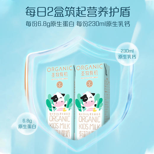 蒙牛圣牧纯有机可溯源儿童成长补钙沙漠牛奶整箱200ml×12包 商品图2