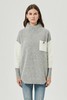 NECESSARY OBJECTS 半高领灰白拼接针织 10299 商品缩略图0