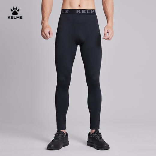 KELME卡尔美加绒紧身裤运动足球训练健身裤男篮球打底跑步压缩裤 商品图0