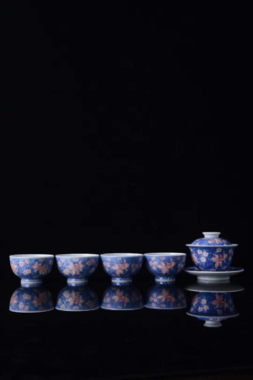 手绘青花金玉满堂高端套系