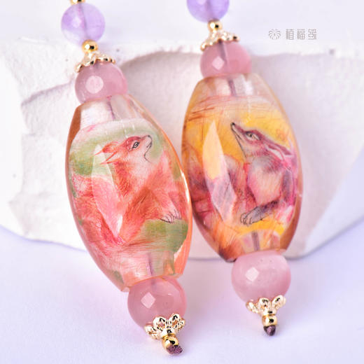 【祥瑞】九尾狐鼻烟壶耳钩  ZX2212011 商品图3