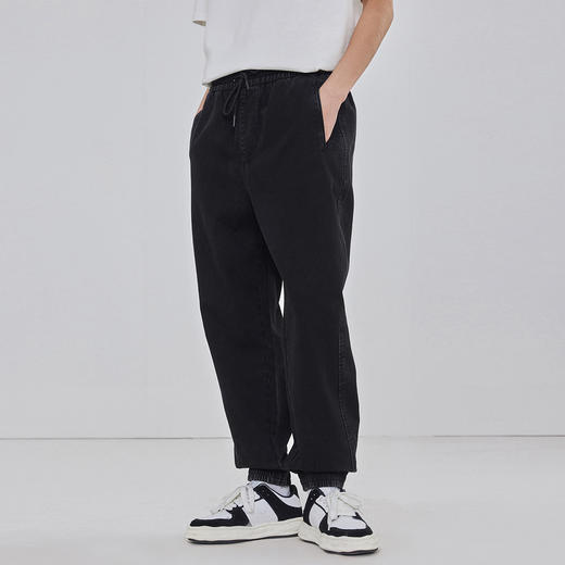 gxg.jeans男装收口牛仔裤男时尚黑色休闲收脚裤子潮 商品图2