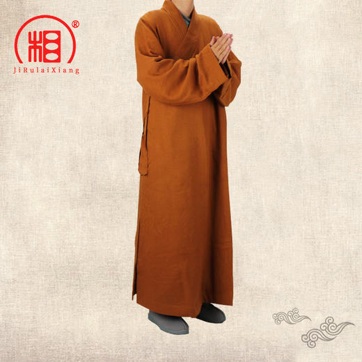 【相牌】僧服秋冬款 棉麻长褂内里夹棉 棉袄长衫加厚保暖僧袍僧衣 商品图3