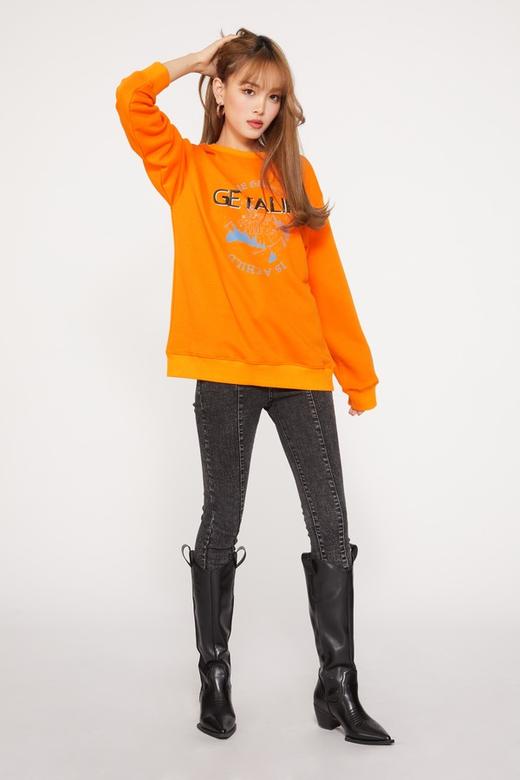 WHO KNOWS 亮橘色酷感卫衣 9510 商品图1