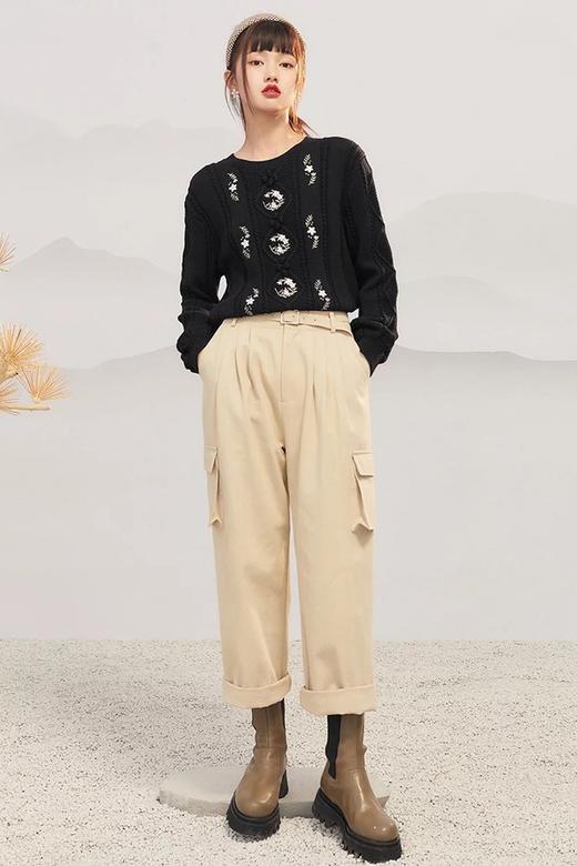 LED'IN 黑色针织毛衫 10211 商品图1