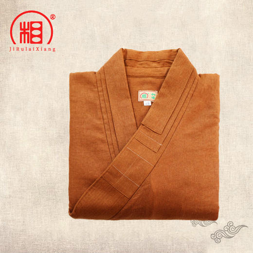 【相牌】僧服秋冬款 棉麻长褂针织棉内里 加厚保暖大卦 师傅长衫 商品图4