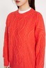 Kai & Kiera 桔红色麻花重工破洞针织上衣 10287 商品缩略图3