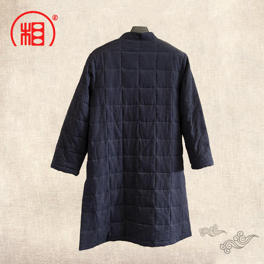 【相牌僧服旗舰店】木棉中长款棉袄男款复古盘扣棉麻面料加厚棉服 商品图4