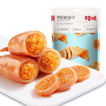 百草味带籽鱿鱼仔香辣味180g/袋 休闲零食海鲜小吃特产即食海味 商品图2