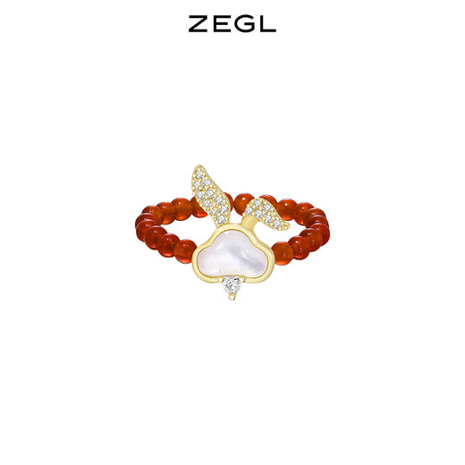 ZEGL设计师本命年系列心愿兔子红绳戒指女小众设计个性开口食指戒 商品图5