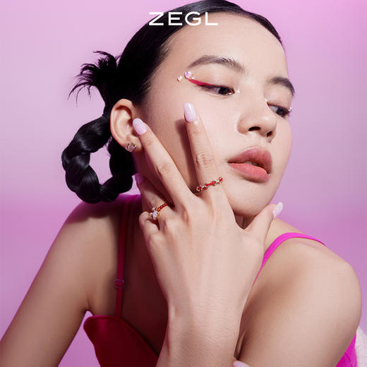 ZEGL设计师本命年系列心愿兔子红绳戒指女小众设计个性开口食指戒 商品图6