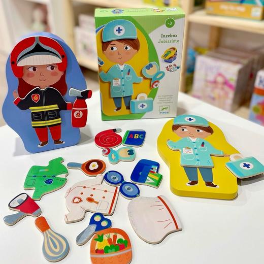 DJECO磁性拼图冰箱贴拼图铁盒拼图职业DIY(tongban) 商品图2