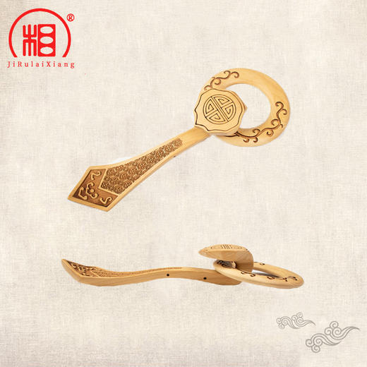 【相牌】如意钩环 实木衣钩  大叶紫檀祖衣袈裟勾 缦衣鸡翅木 商品图4