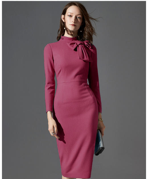 孤品-“安妮公主”颈袖添香-连衣裙-J8383175颈袖添香新款优雅气质名媛职场OL修身显瘦包臀女士连衣裙J8383175不退可换 商品图0