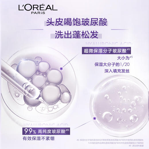 欧莱雅玻尿酸洗发水护发素去油蓬松清爽控油无硅油女洗发露洗头膏润发乳洗护套装【朱一龙亲选】 商品图2