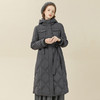 famecoco范可儿连帽羽绒服女中长款秋冬加厚保暖复古外套F228AH008 商品缩略图0
