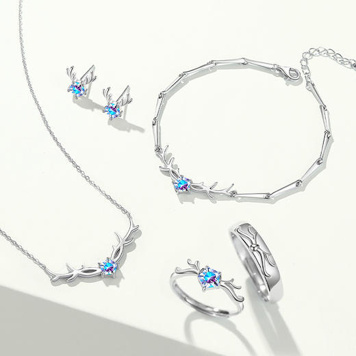 【星耀之鹿】一鹿有你纯银麋鹿耳饰【JHY-E000254B】 商品图3