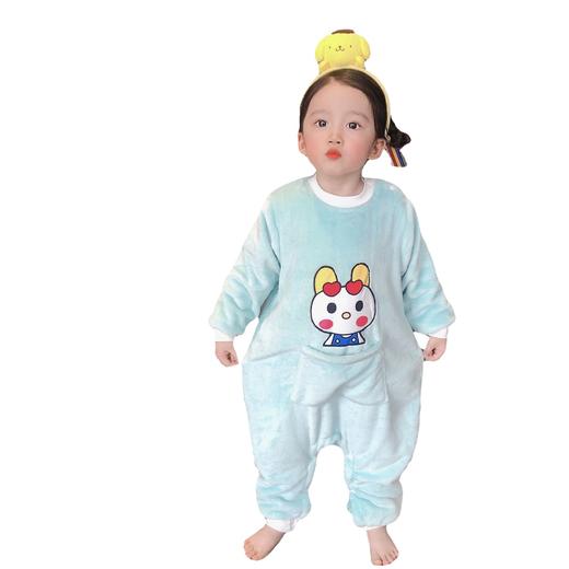 【模拟妈妈温暖怀抱 夜晚让宝宝不再冻脚丫 柔软舒适温暖亲肤】2022冬季新款 宝宝双层加绒加厚儿童法兰绒睡袋 商品图4