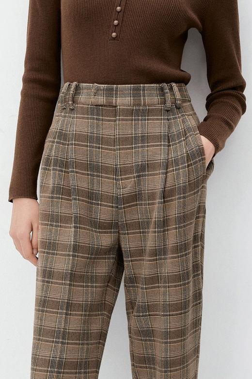 Eifini伊芙丽 复古格纹裤子 10225 商品图4