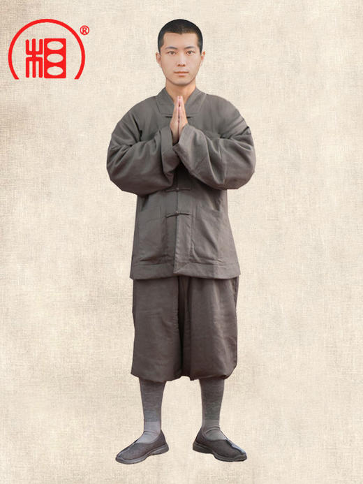 【相牌】僧服秋冬款 棉麻短褂 布扣 加厚保暖 盘扣 师傅小褂 商品图1