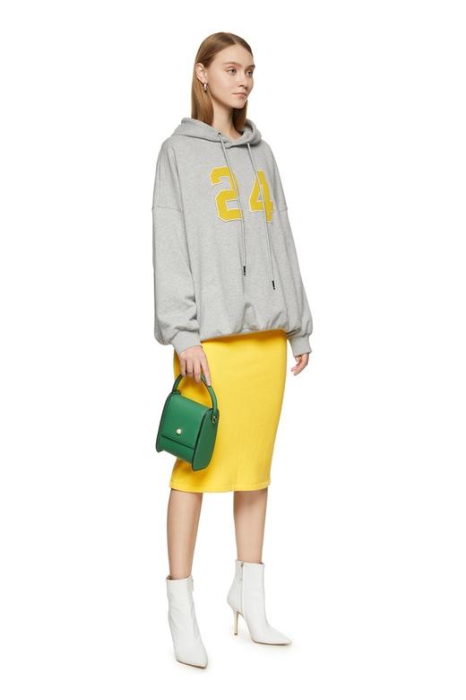 SUMMER & SAGE 灰色撞色款字母宽松卫衣 8621 商品图1