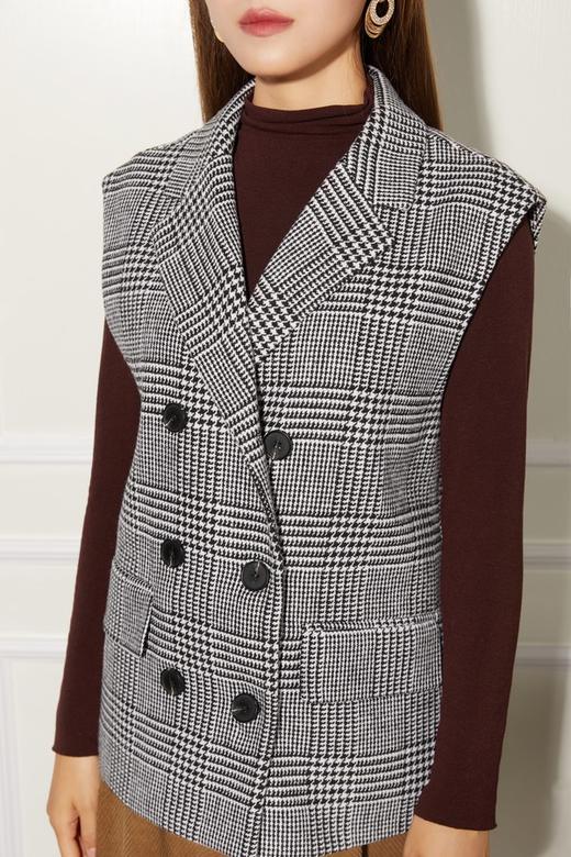 ESTELLICA 经典千鸟格西装马甲外套 10508 商品图2