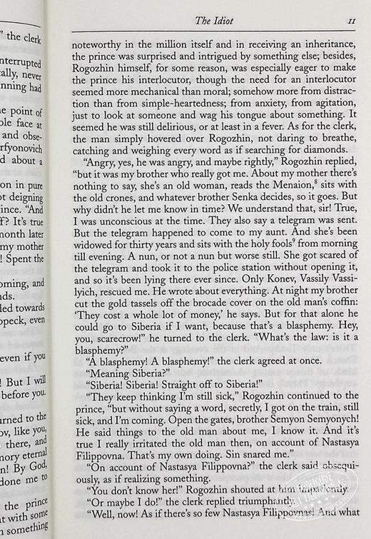 【中商原版】陀思妥耶夫斯基 白痴 英文原版 Everyman s Library Classics The Idiot With Ribbon Book Mark Fyodor Dostoevs 商品图8