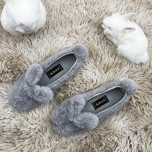 内联升女鞋手工单鞋千层底大内联升毛绒报喜兔小元口布鞋DN8675 商品图4