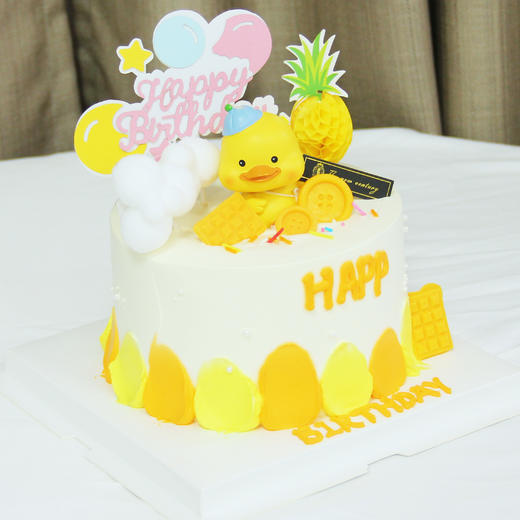 【鲜果蛋糕】快乐小鸭三层鲜果夹心蛋糕 商品图1