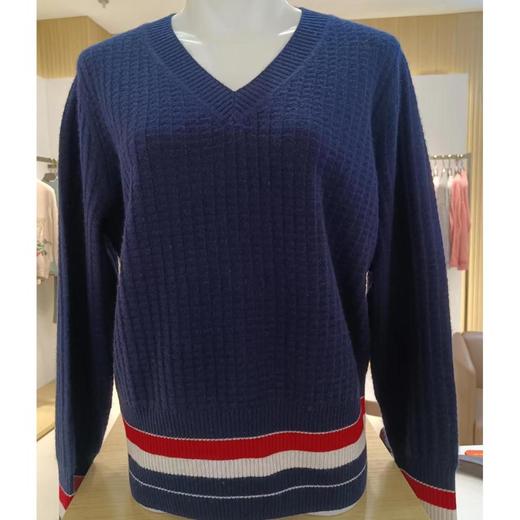 3楼鹿王女式V领羊绒衫 商品图0