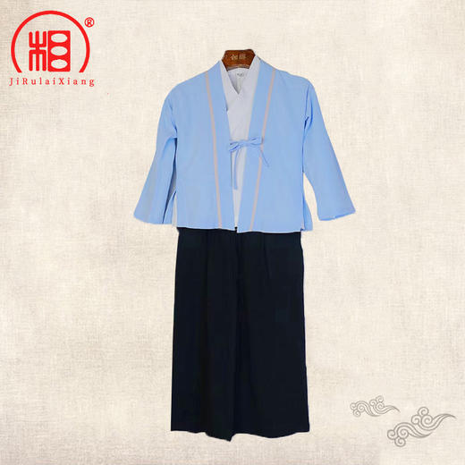 【相牌僧服旗舰店】全棉儿童汉服女 三件套 斜襟 禅修服 民族服装 商品图4