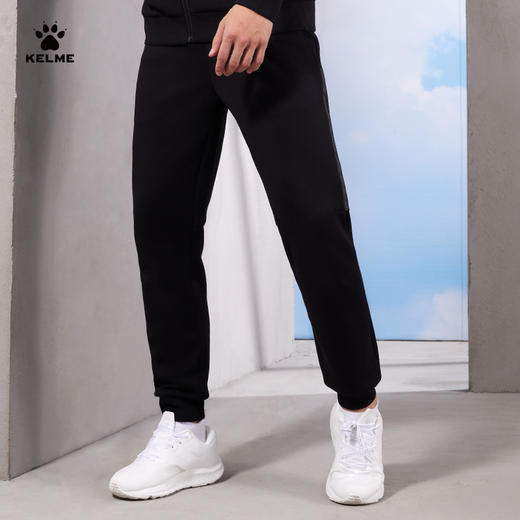 KELME卡尔美针织运动裤男2022秋冬新款长裤女灰色训练运动服套装 商品图1