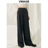 VIMAGE纬漫纪春款时尚通勤条纹显腿长高腰裤子V1905501 商品缩略图2