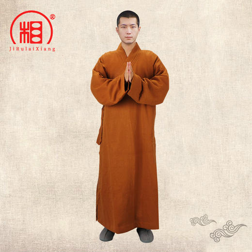 【相牌】僧服秋冬款 棉麻长褂内里夹棉 棉袄长衫加厚保暖僧袍僧衣 商品图2