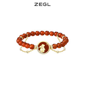 ZEGL设计师本命年系列心愿兔子红玛瑙手链女925银ins小众设计手饰