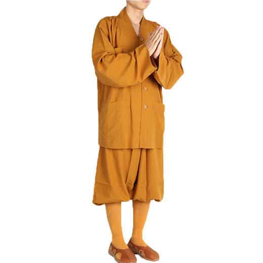 【相牌】冰丝僧服短卦夏季套装 男女同款 小褂透气舒适和尚服僧衣 商品图4