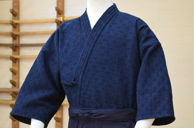 ｜国内现货｜【武州一】青海波文 一重剣道着 浅葱色