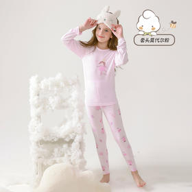 棉果果商场同款春季新品条纹兰精莫代尔套头套装140-160尺码女童内衣家居服睡衣套装2件套M121302423180