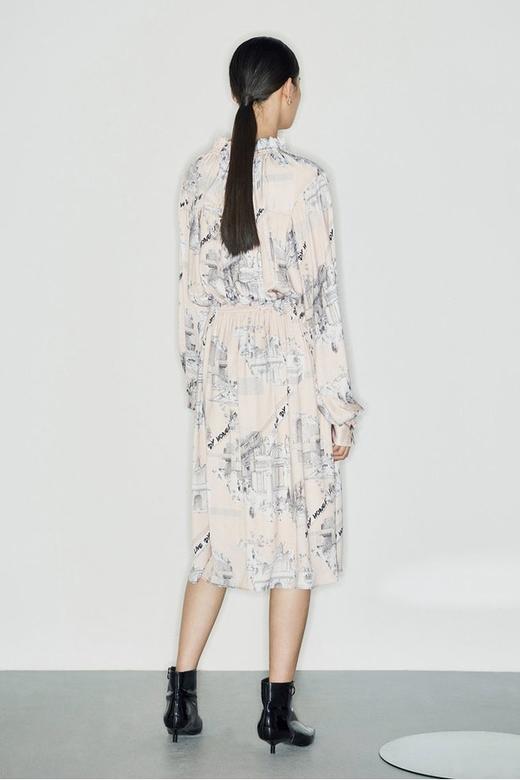 LILY 度假风抽绳印花长款连衣裙 9653 商品图5