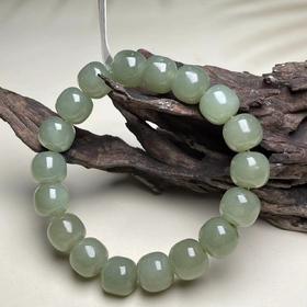 和田玉水青手串-10mm老型珠