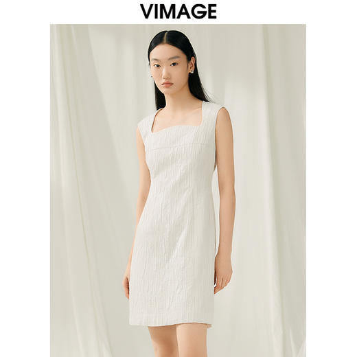 VIMAGE纬漫纪春季新款简约大方连衣裙V1907502 商品图5