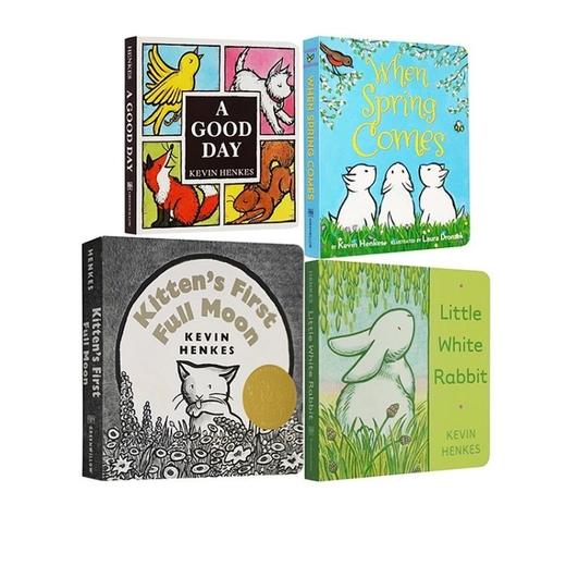 【2-8岁】 Kitten's First Full Moon纸板书 4册 猫咪追月亮 凯迪克奖作者Kevin Henkes 商品图0