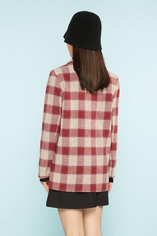 Le Malene 复古红色格纹西装外套 11183 商品图1