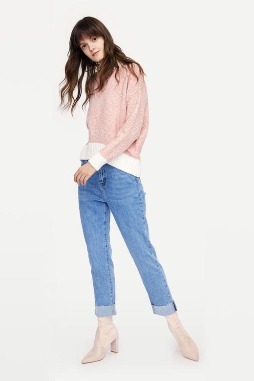 URBAN REVIVO 拼色少女针织毛衣 9643 商品图2