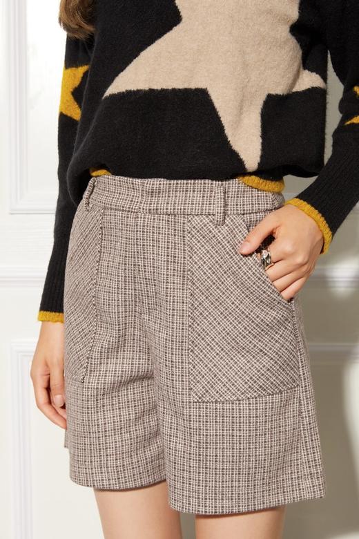 ANSUABEL 高腰毛呢阔腿短裤 10382 商品图2