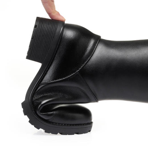 SX690秋冬新款过膝靴子高跟粗跟防水台马丁长靴 商品图4